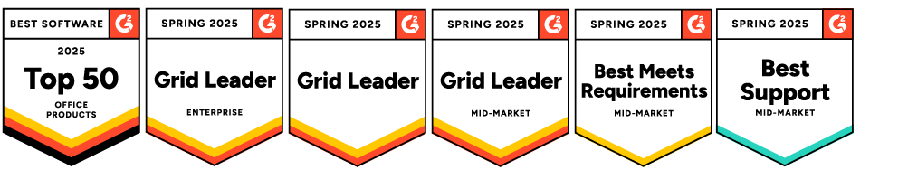 Spring 2025 G2 leader. Top 50 office products 2025